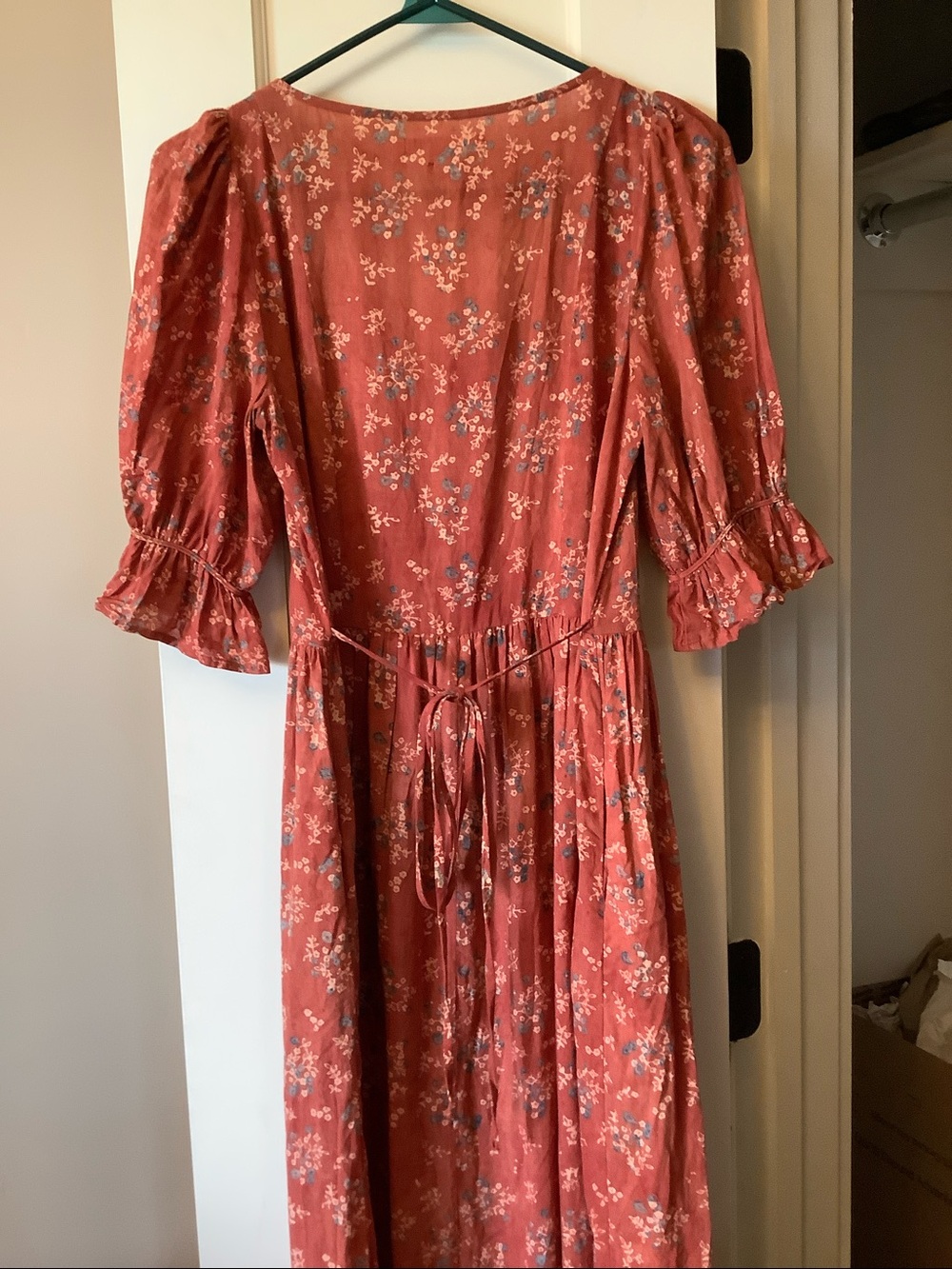 Christy Dawn The Astrid Dress in Orange Daisy Vine - Picture 9 of 12